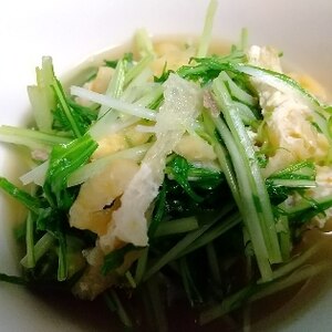 水菜とお揚げの炊いたん